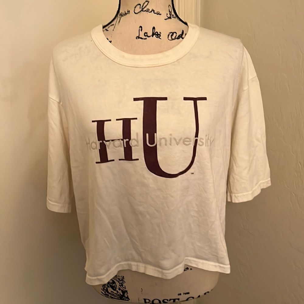 Champion Harvard University White Crop Top